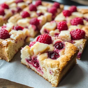 Raspberry White Chocolate Brownies (Blondies)