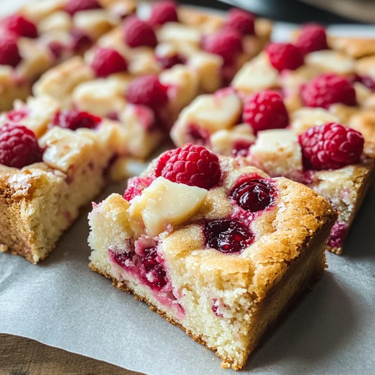 Raspberry White Chocolate Brownies (Blondies)