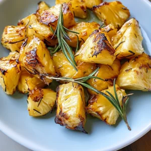 Roasted Rosemary Pineapple