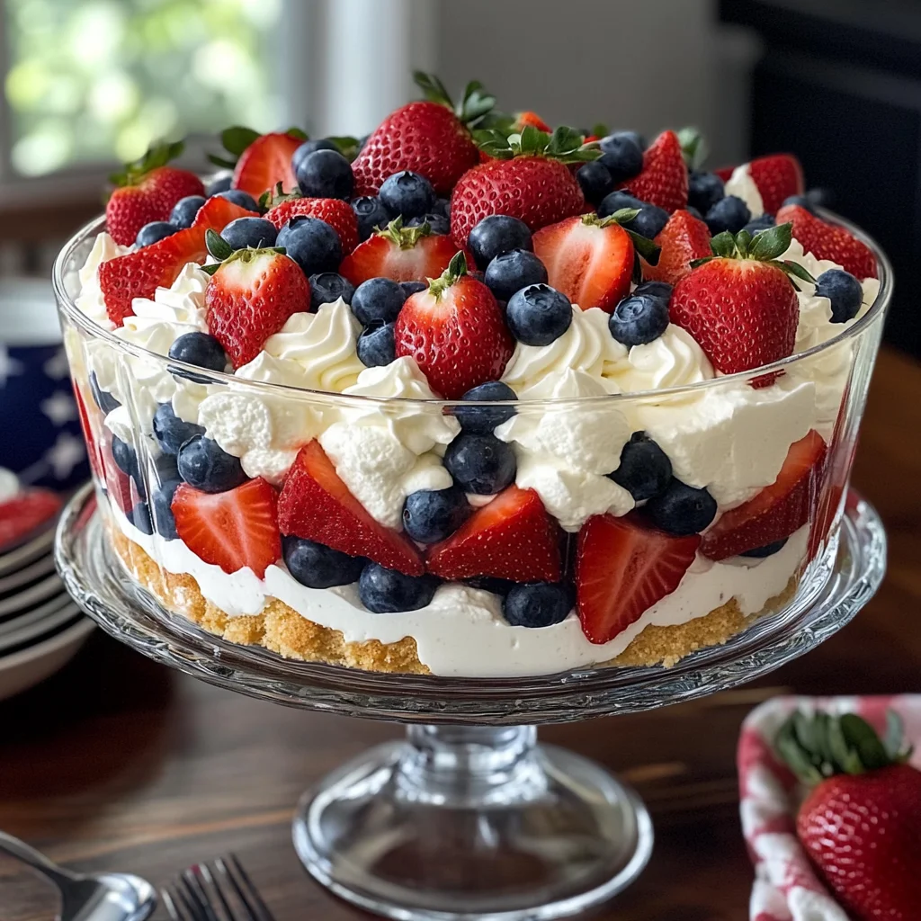 4th of July Trifle Recipe (Easy Patriotic Dessert)
