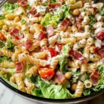 Easy High Protein BLT Pasta Salad - Homefoodkitchen
