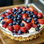 {No Bake} Berry Pretzel Dessert