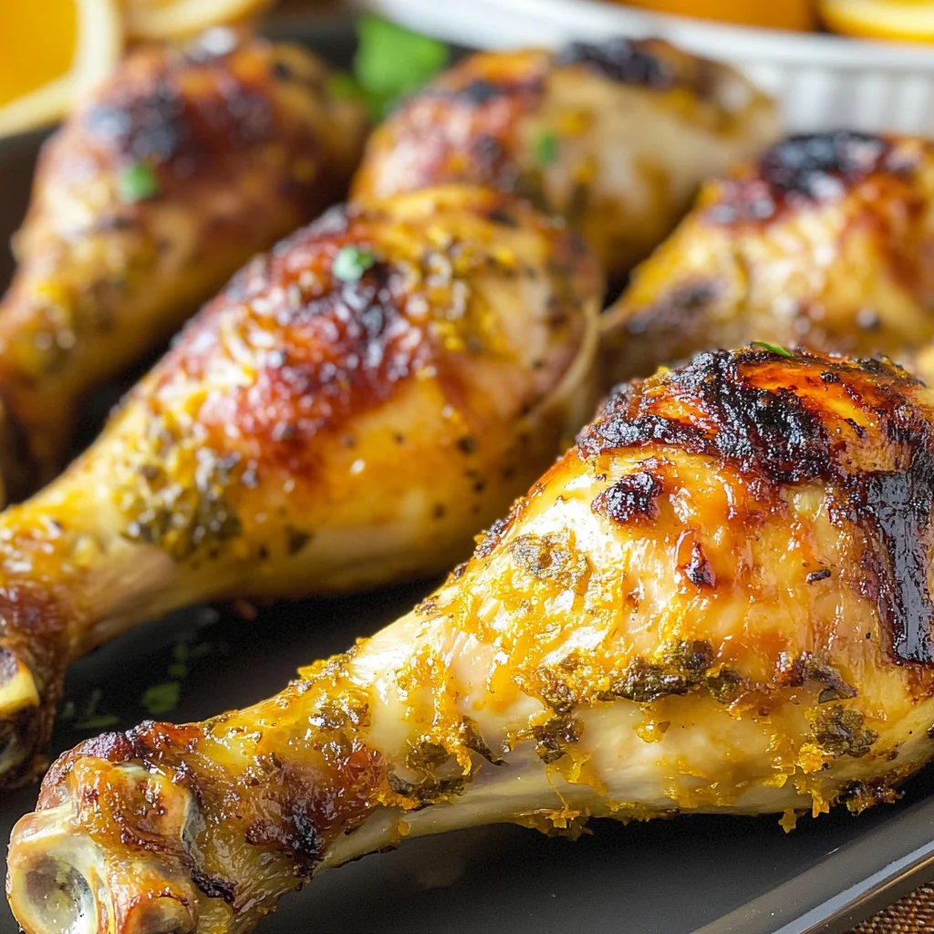 Orange Saffron Grilled Chicken Legs
