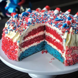 Red White and Blue Cake